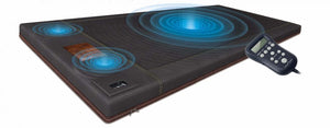 Secondary Image of Richway Bio Acoustic Mat Professional 7000mx from Biomat Direct 74" x 28" shows remote and visual representation of audio waves